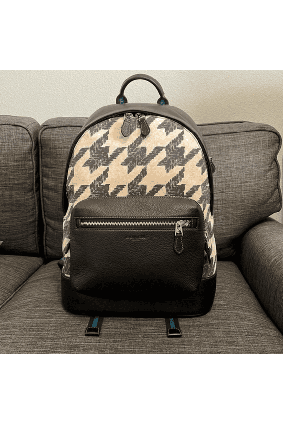 West Backpack In Houndstooth Print