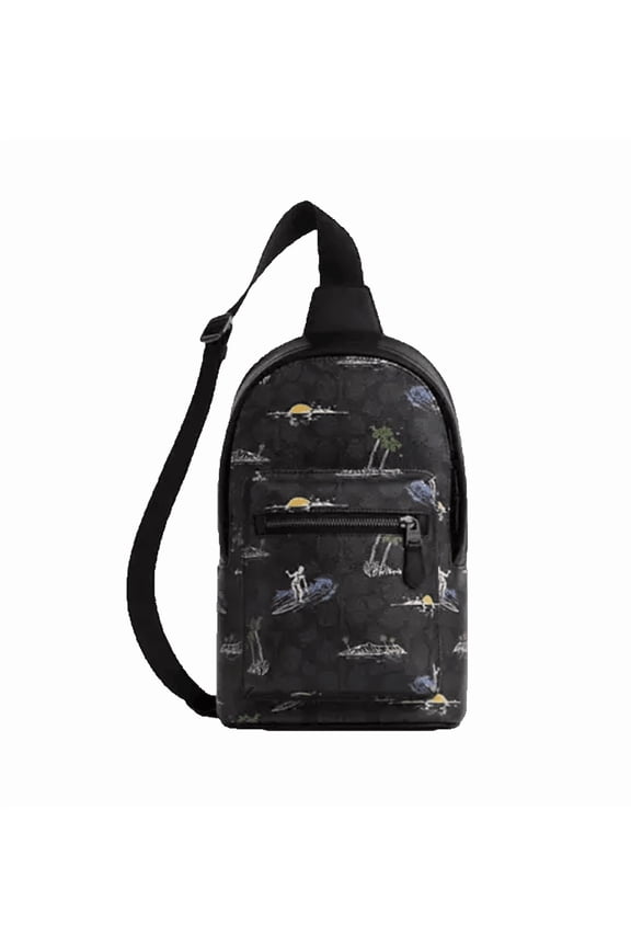 West Pack In Signature Canvas With Surf Print
