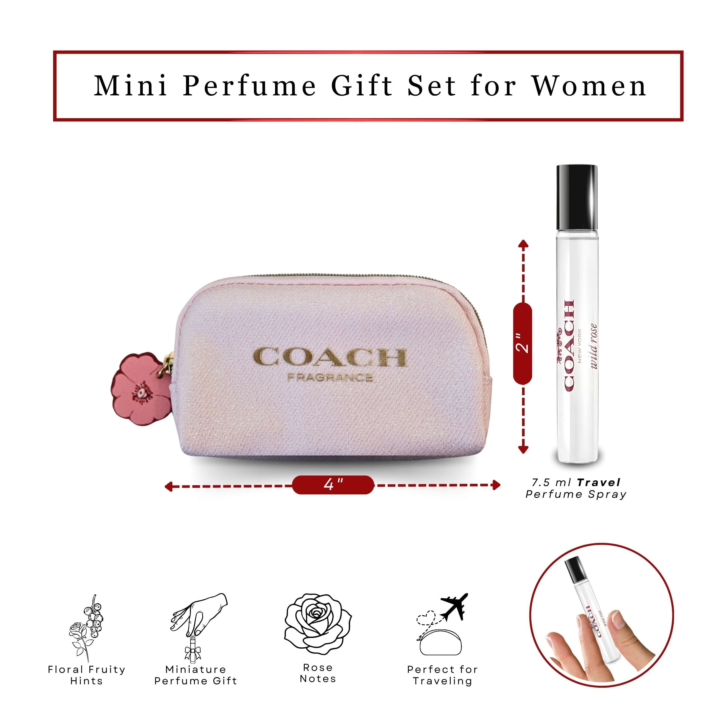 Coach Wild Rose Perfume for Women, Mini EDP Spray 7.5ml, Floral