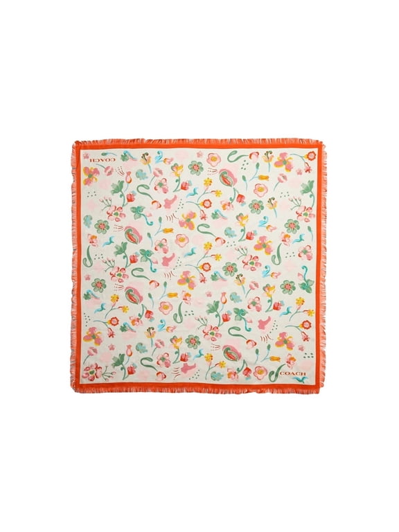 Woman's Dreamy Land Square Silk Scarf 35" x 35"