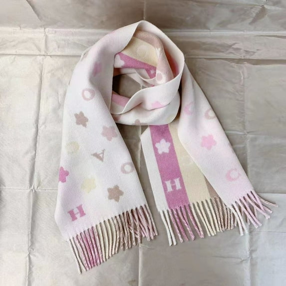 Coach Women's 4623 Stars Striped Print Muffler In Pink Multi