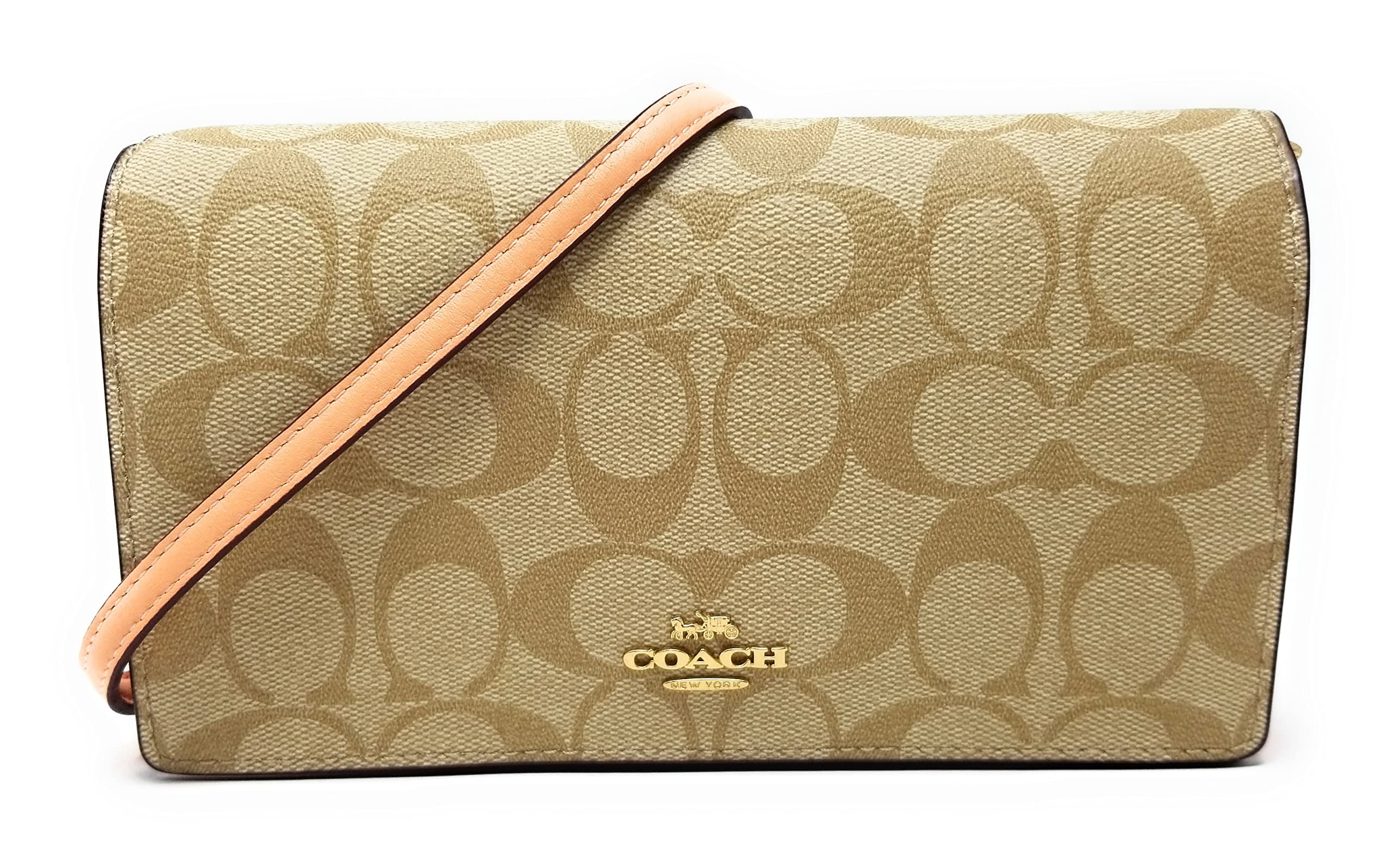 Coach Women's Anna Foldover Crossbody Clutch (Signature Canvas