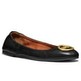 thumbnail image 1 of Coach Women's Bailey Smooth Leather Slip On Ballet Flats (Black), US 9.5, 1 of 2