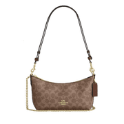 Coach Womens Caitlin Shoulder Bag In Signature Canvas