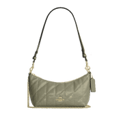 Coach Women's Caitlin Small Shoulder Bag with Quilting Pistachio