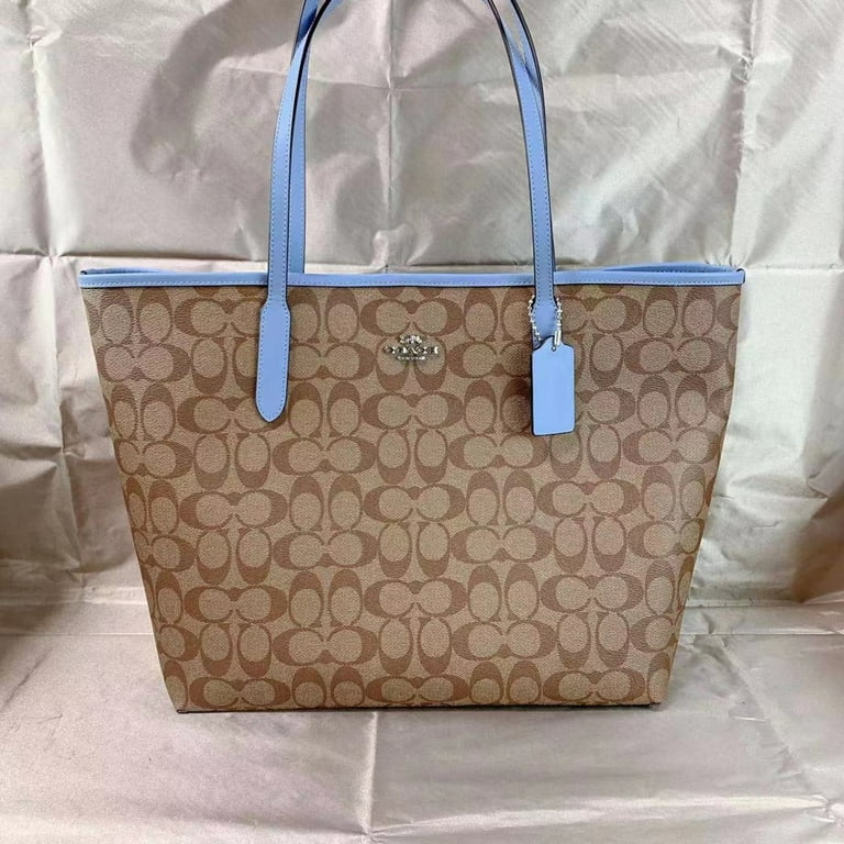 通勤やマザーバッグにも★COACH City Tote In Signature Canvas Coach Women's City Tote Handbag In Signature Canvas Leather