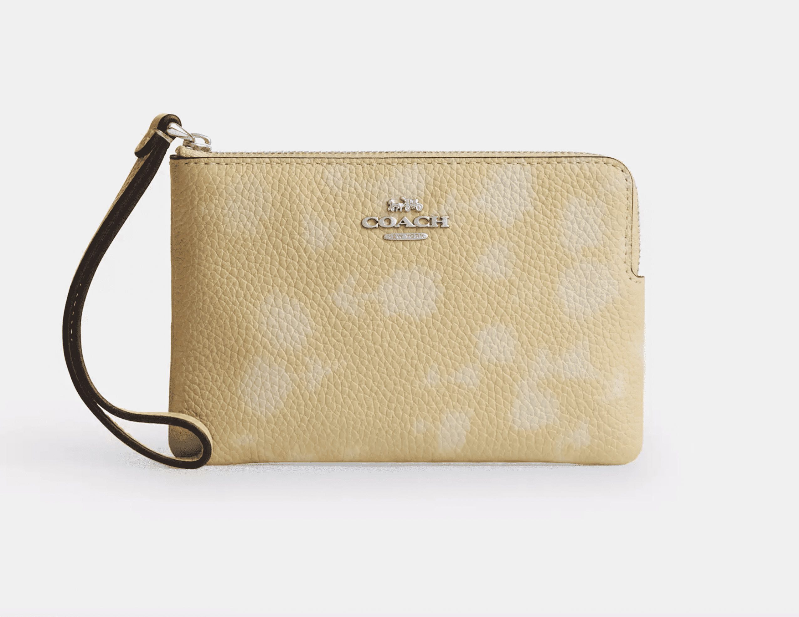 pebbled leather/Silver/Washed Yellow