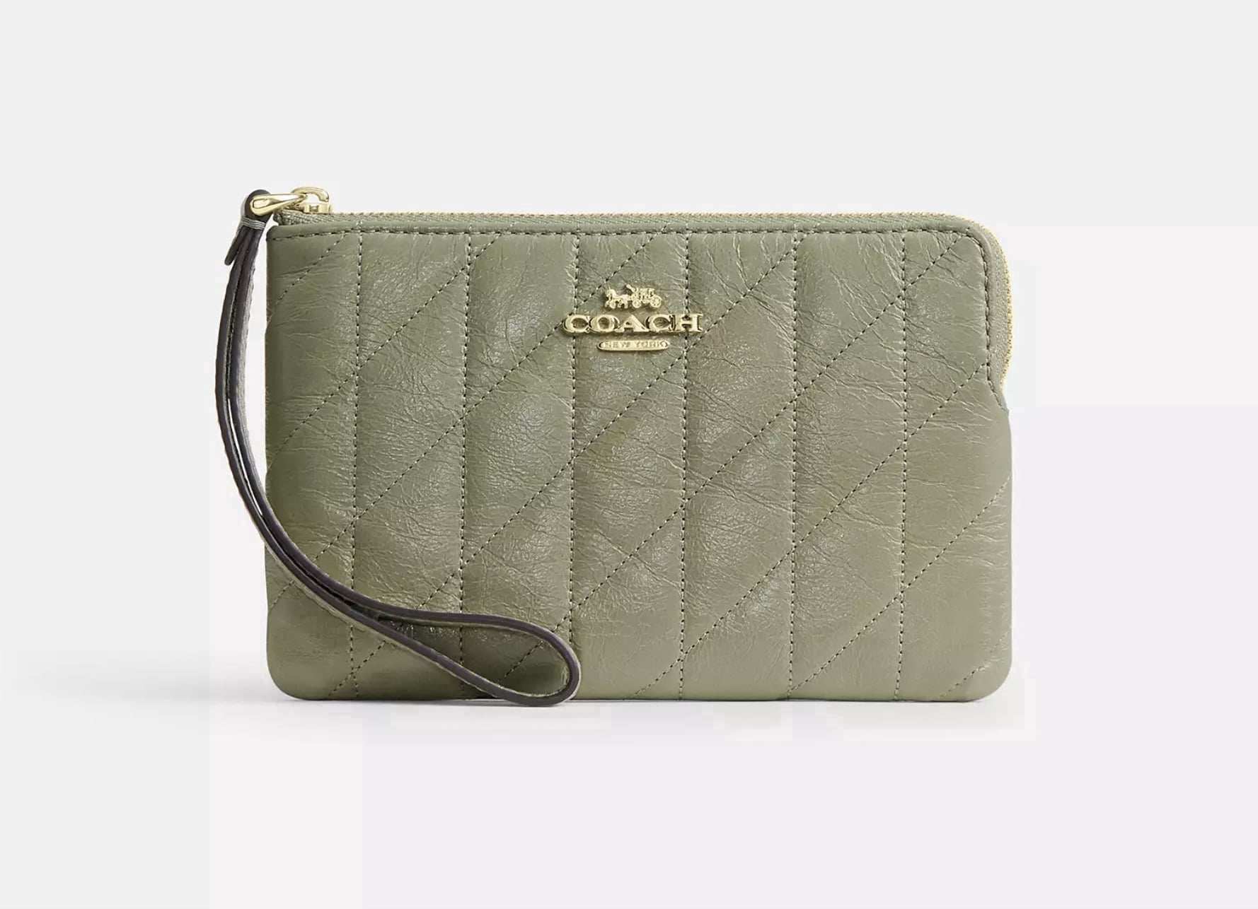 crinkle leather/Gold/Pistachio