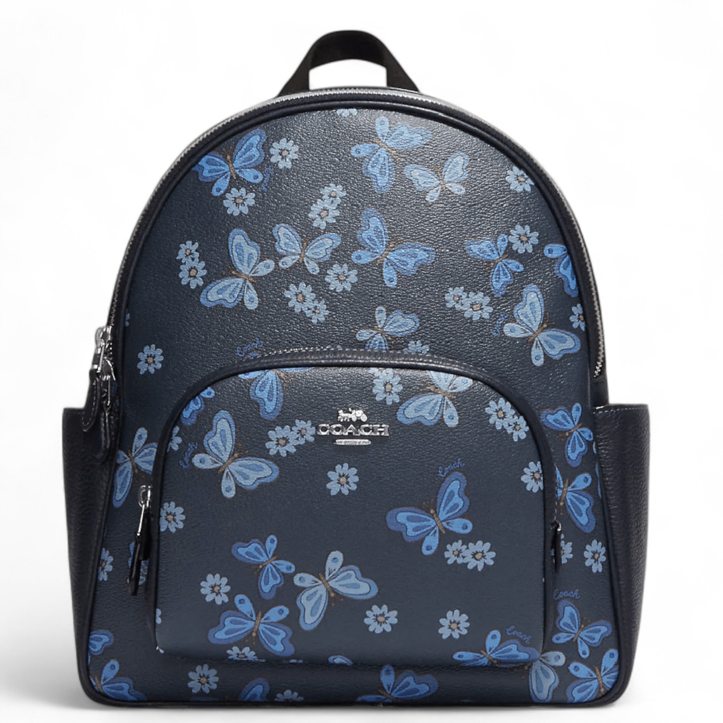 Coach Women's Court Backpack With Lovely Butterfly Print, Blue