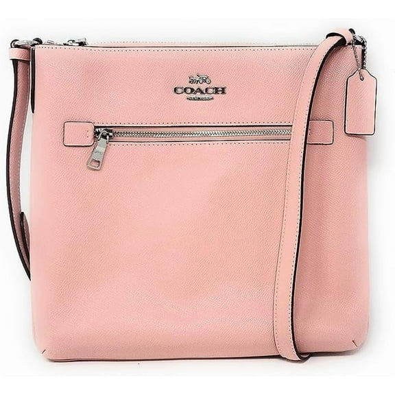 Coach Women's Crossgrain Leather Rowan File Crossbody Bag (Light Pink)