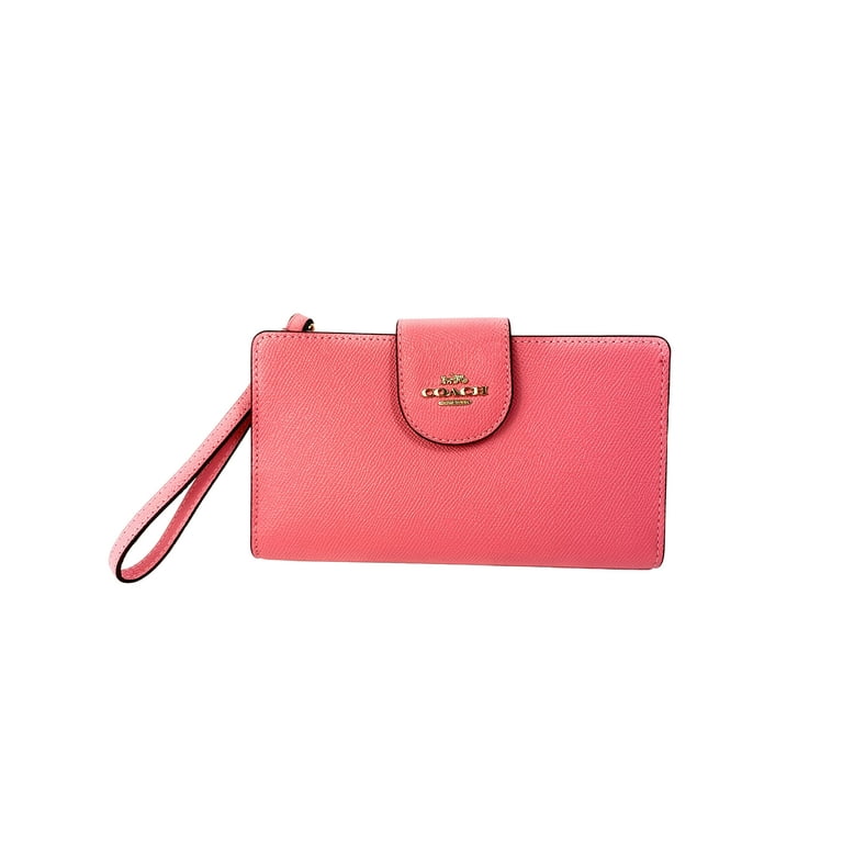 Pink coach wallet with flowers sale