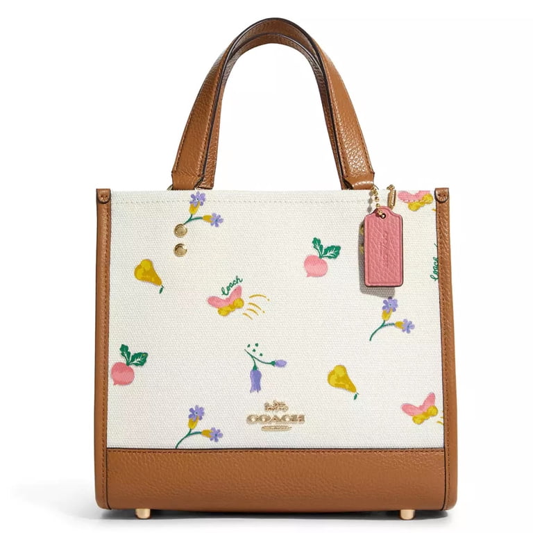 Coach Women's Dempsey Tote 22 Canvas Handbag With Dreamy Veggie