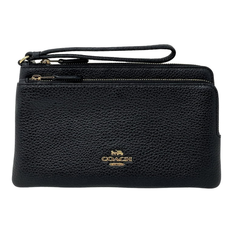 Coach double zip coin purse hot sale