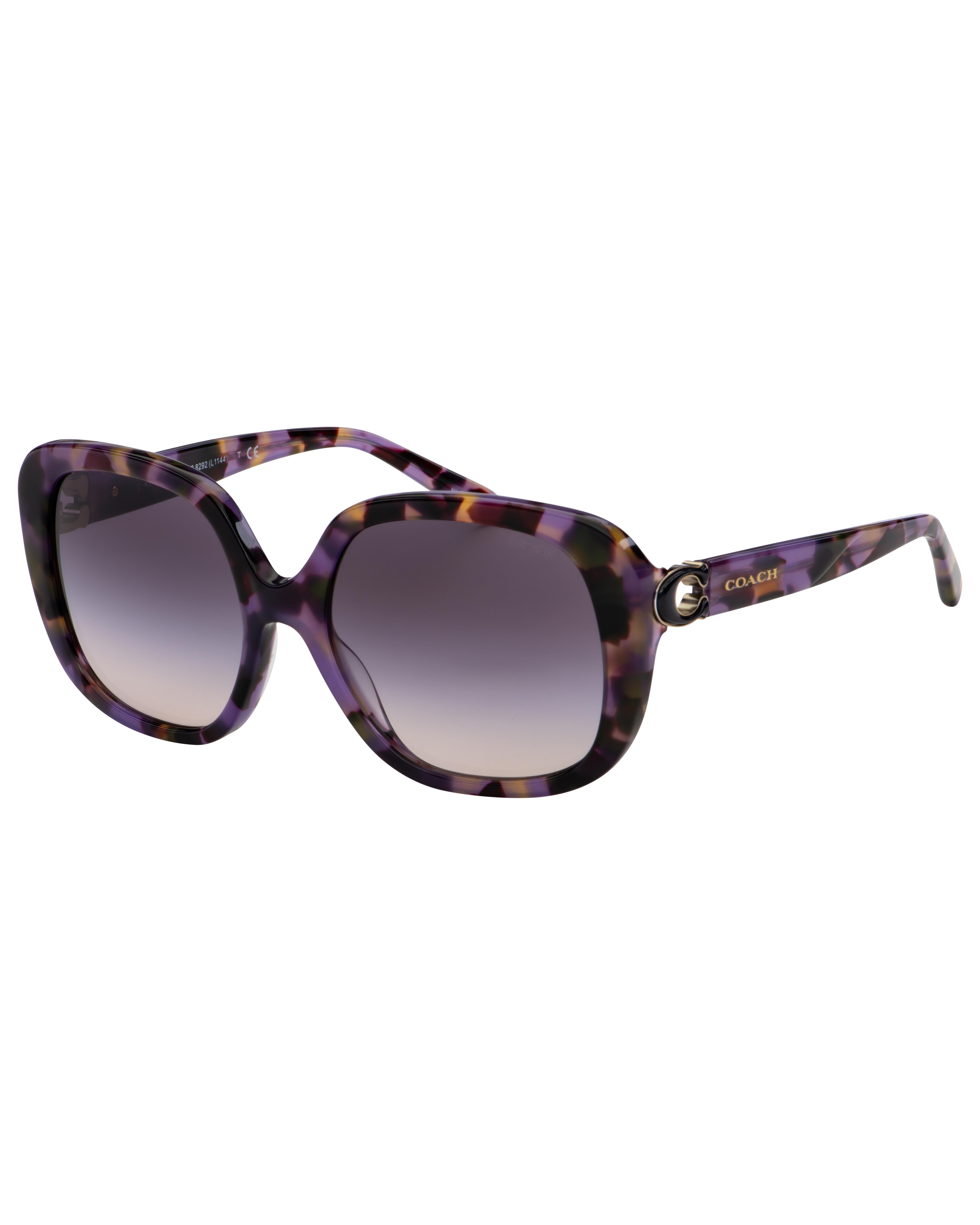 Coach Oversized Metal Soft Square Sunglasses in Pink tortoise - YouTube