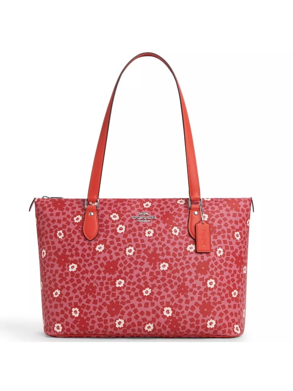 Women's Gallery Tote Bag with Floral Print (Pink Multi)
