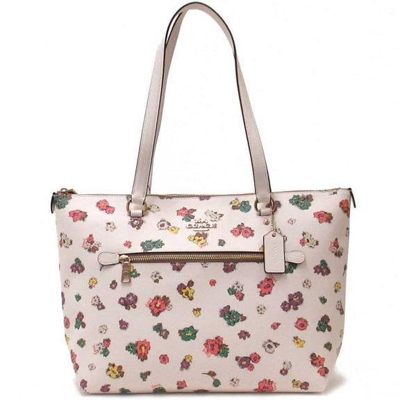 Coach Women's Zip Tote, Coated Canvas, Spaced Floral Field Print, Chalk Multi