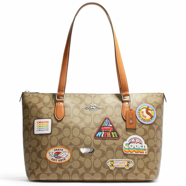 Central tote with zip in signature canvas hotsell