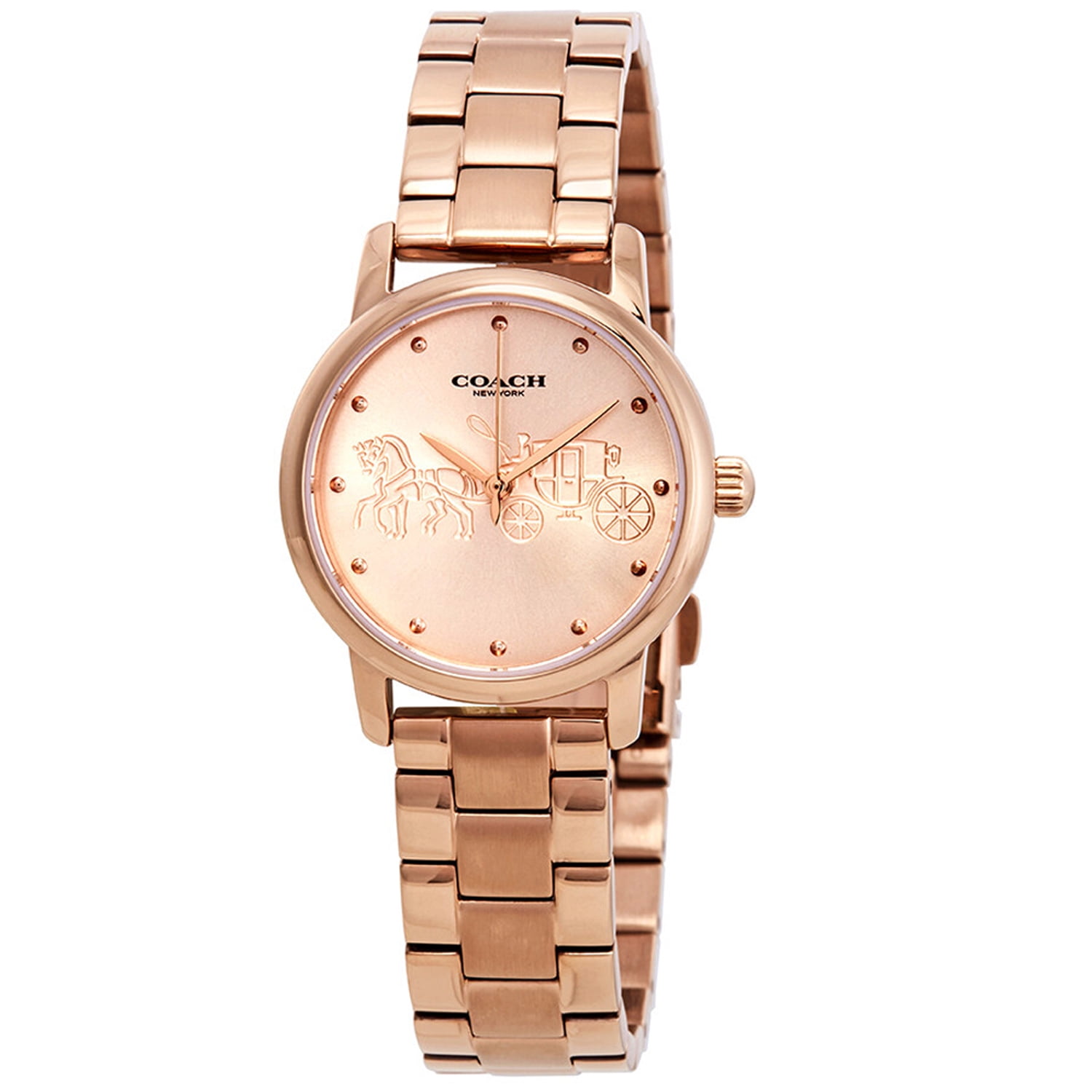 Coach Rhinestone Watch Coach Women's Grand Rose gold Dial Watch - 14502977 - Walmart.com