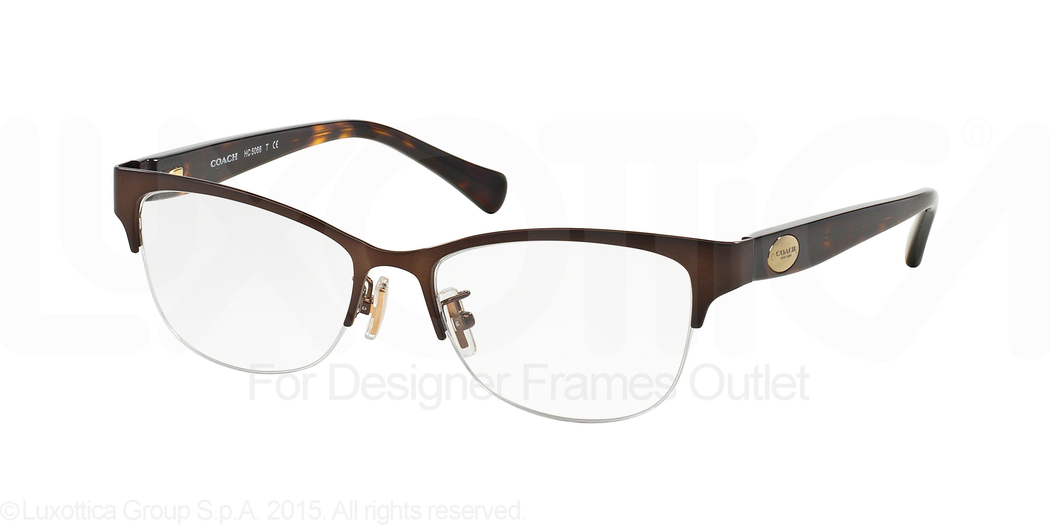 Coach Women's HC5066 Eyeglasses Satin Brown/Dark Tortoise 53mm - image 1 of 3