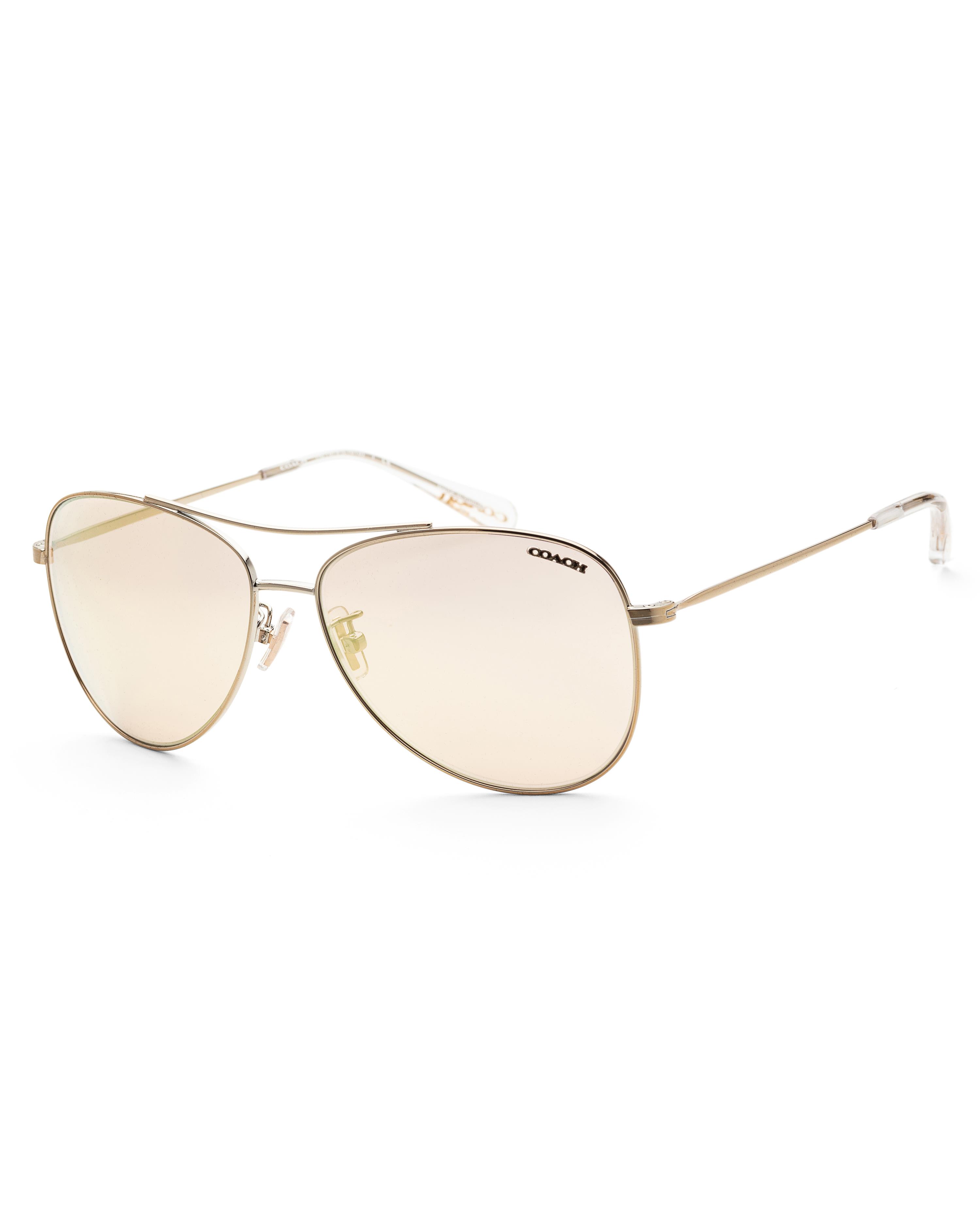 Coach Women's HC7079-90055A-58 Fashion 58mm Shiny Light Gold Sunglasses - image 1 of 3