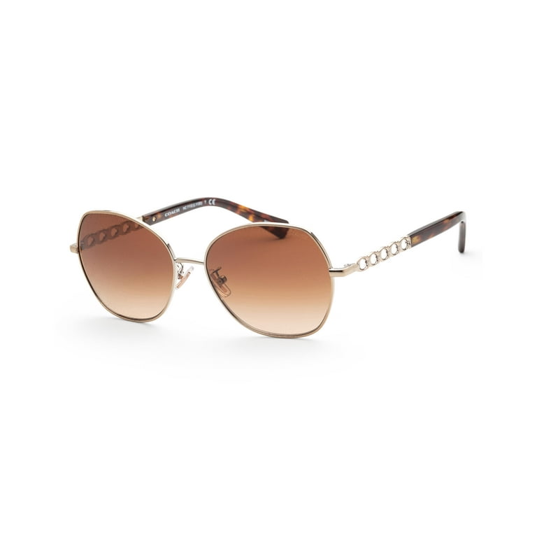 Coach Women's HC7112-900574-56 Fashion 56mm Silver Light Gold Sunglasses 
