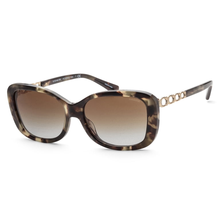 Coach Tortoise and Green Sunglasses Buy Coach HC8340U Matte Dark Tortoise/Dark Green | Afterpay main image 3