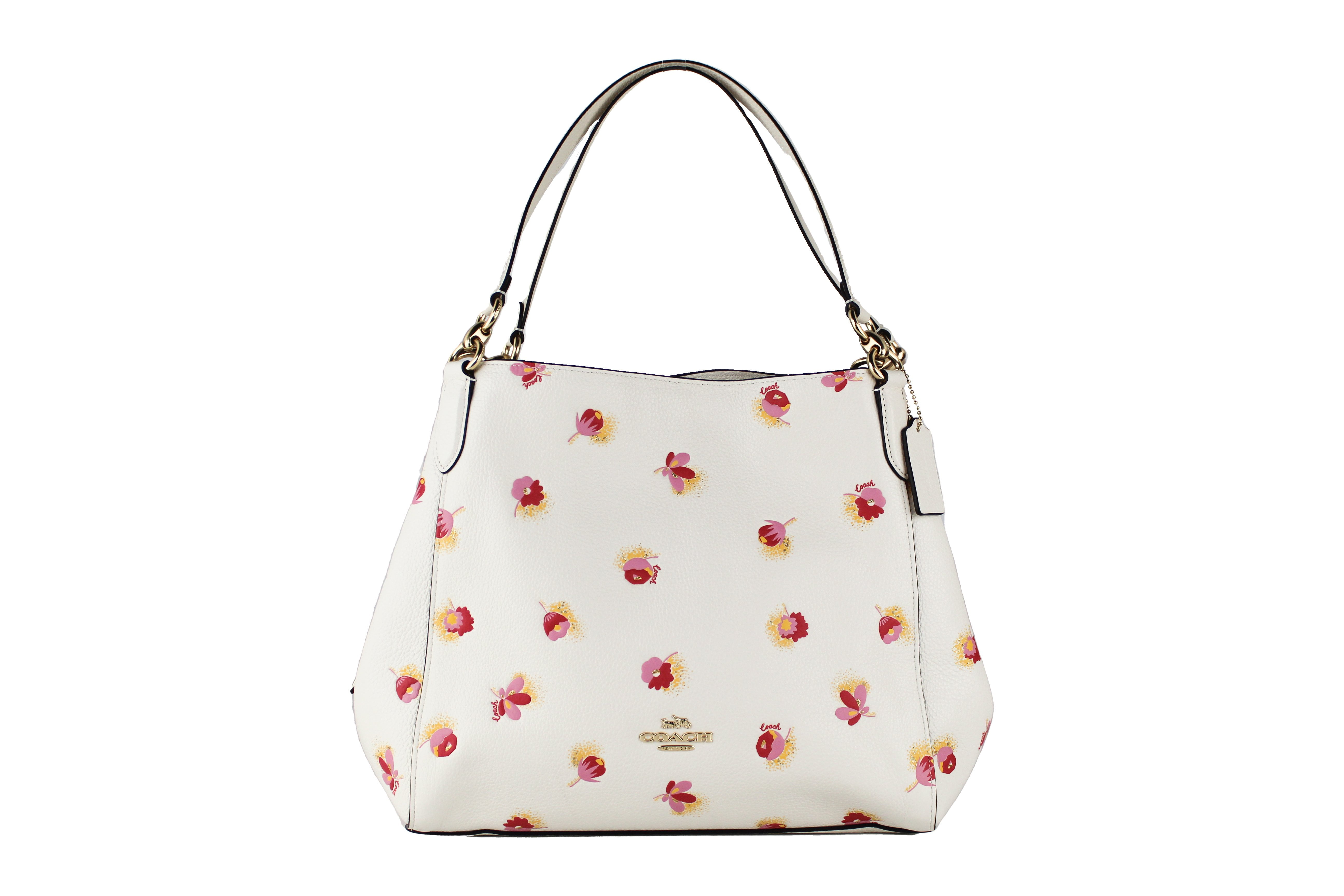 Coach Women's Hallie Shoulder Bag With Pop Floral Print (Chalk Pop