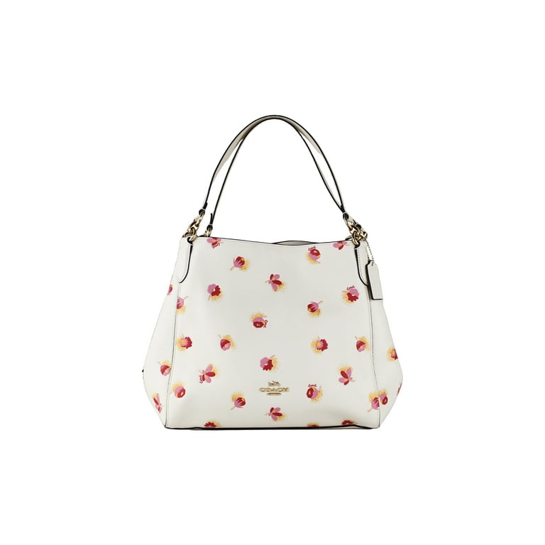 Coach Women s Hallie Shoulder Bag With Pop Floral Print Chalk Pop Floral