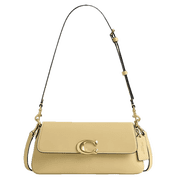 Coach Womens Jet Shoulder Bag In Vanilla Smooth Leather