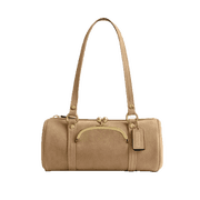 Coach Womens Kisslock Barrel Bag 28 in Soul Suede