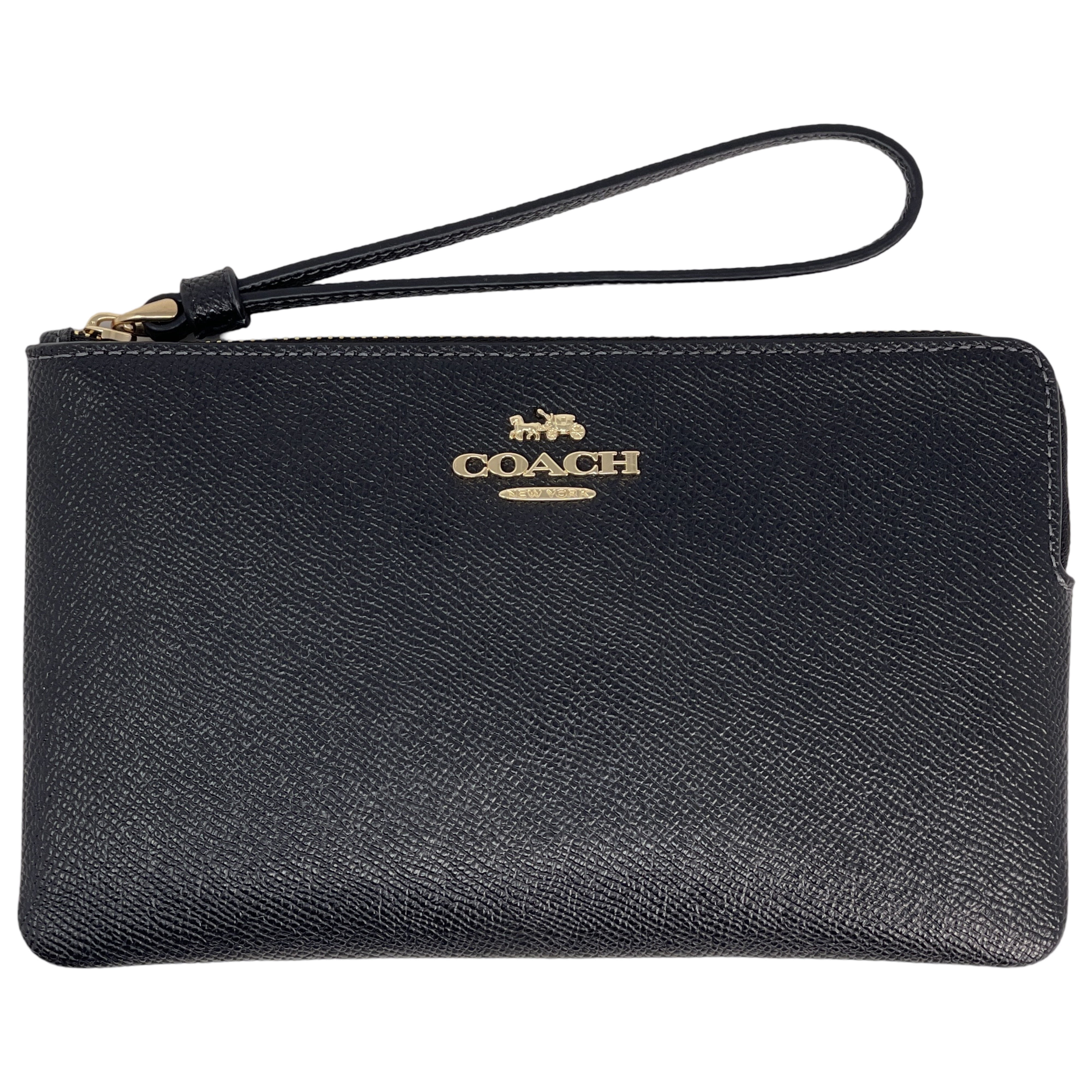 Coach Women's Large Corner Zip Wristlet in Crossgrain Leather