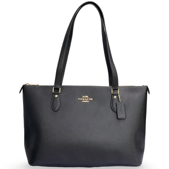 Coach Women's Large Gallery Tote Bag in Crossgrain Leather (Black)