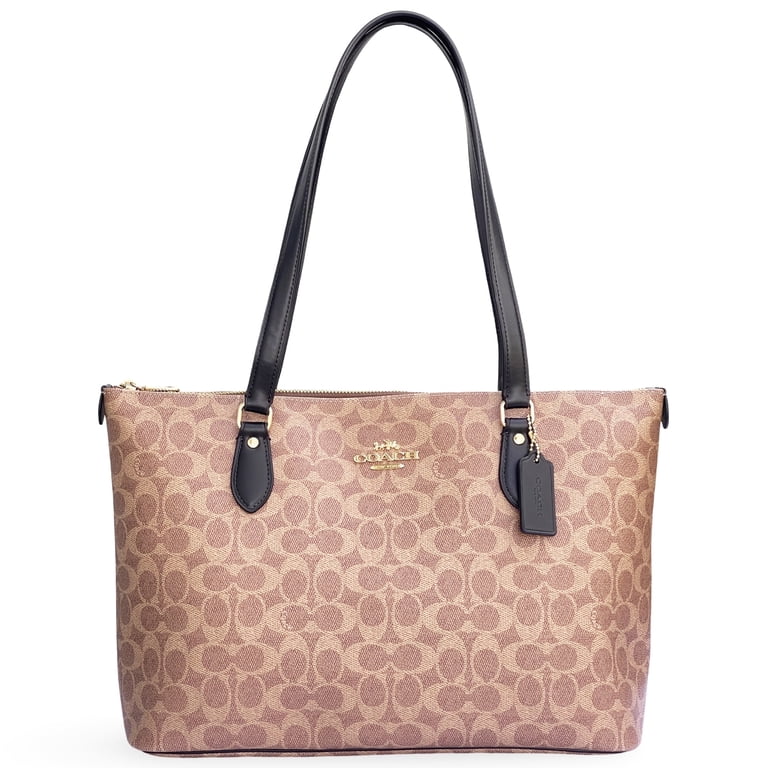 Coach Women's Large Gallery Tote Bag in Signature Canvas (Tan