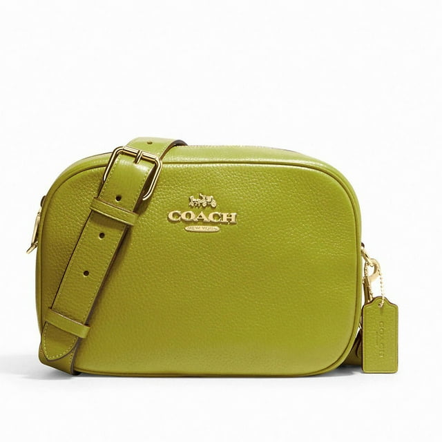 Coach Women's Pebble Leather Jamie Camera Handbag, Chartreuse Crossbody ...