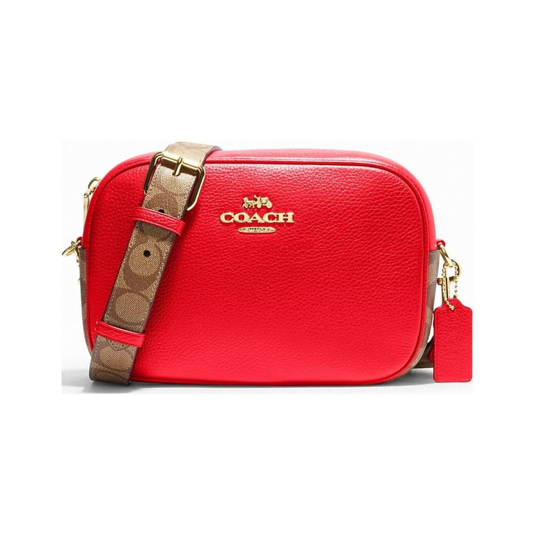 バッグ Coach Signature Accessory Pouch Bag red Coach Women's Mini Jamie Top Zip Camera Crossbody Bag in