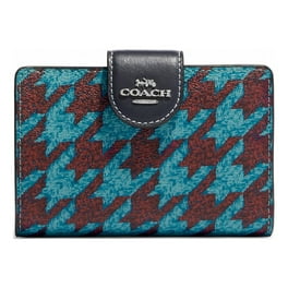 Coach Women s Small Snap Trifold Crossgrain Leather Wallet Black Walmart