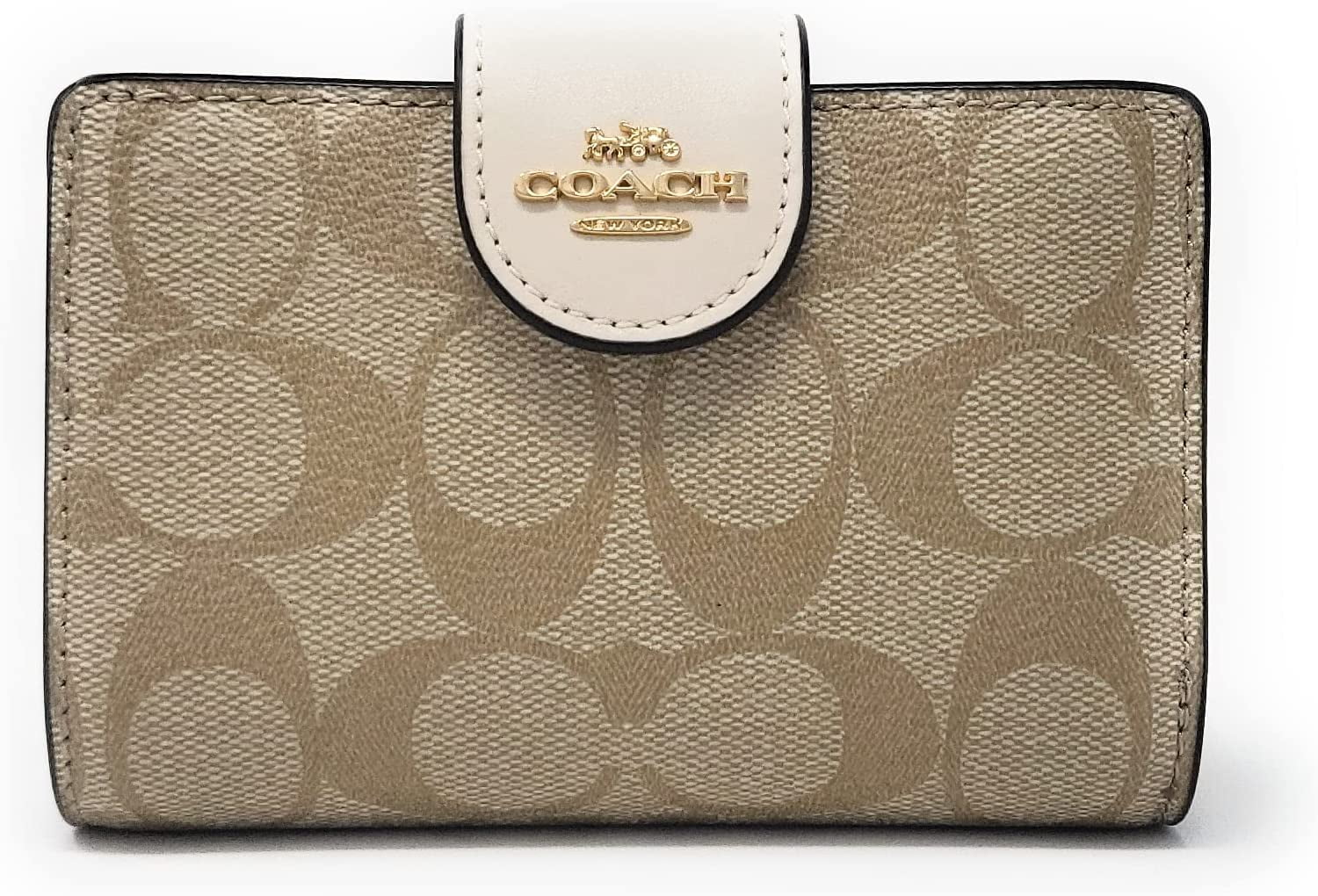 COACH Signature good Wallet Gold Zip Wallet