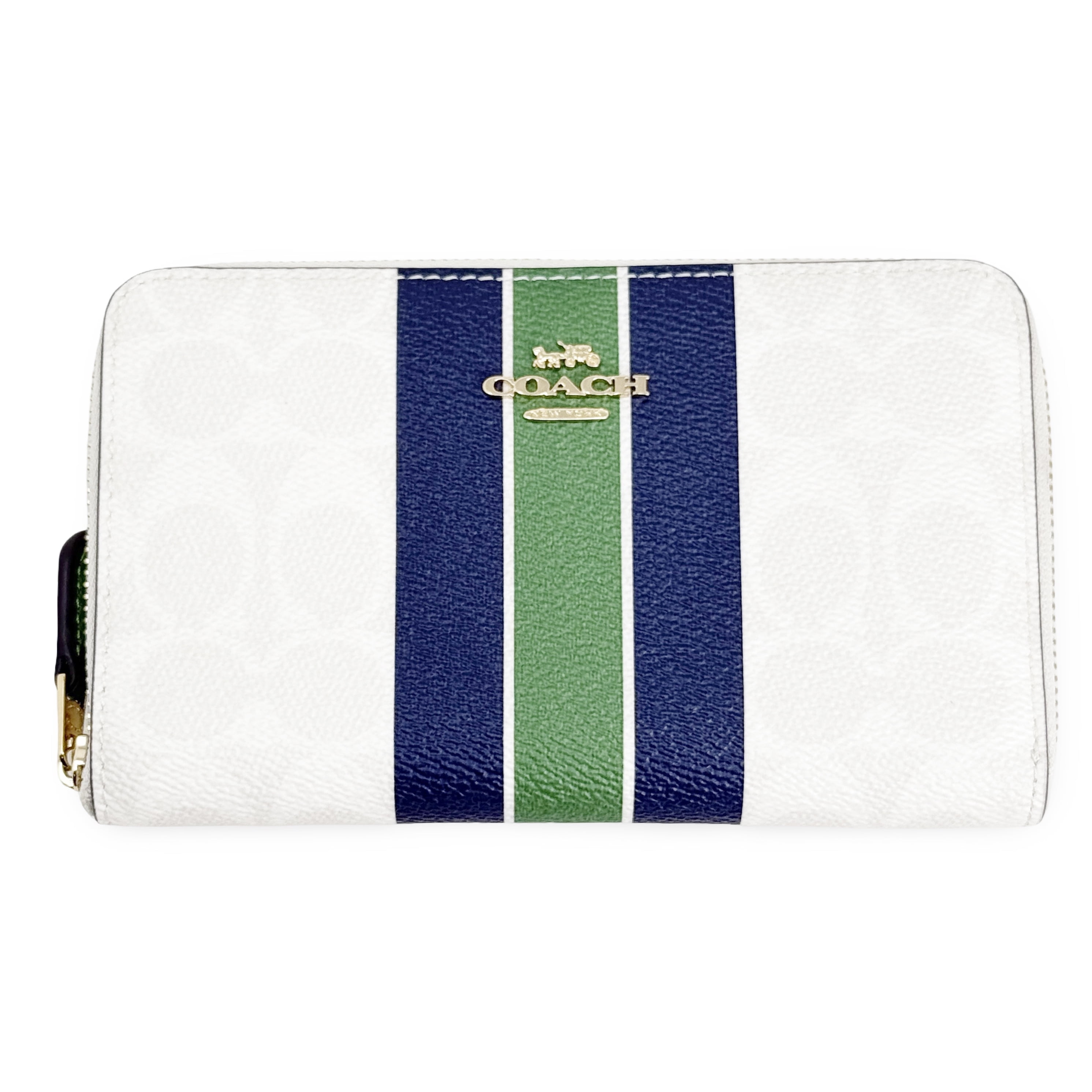 Coach Women's Medium ID Zip Wallet in Signature Canvas with