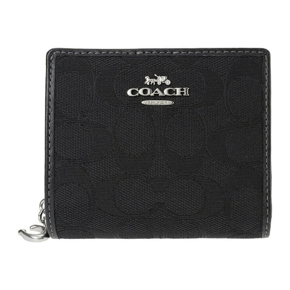 Coach Women's Medium Snap Wallet in Signature Jacquard (Black)