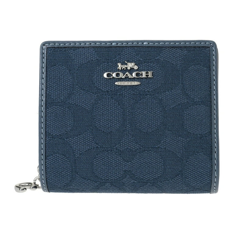Dark blue coach wallet hotsell