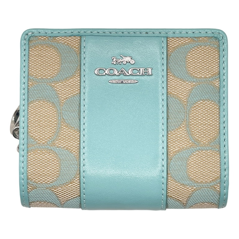 Coach signature jacquard wallet sale