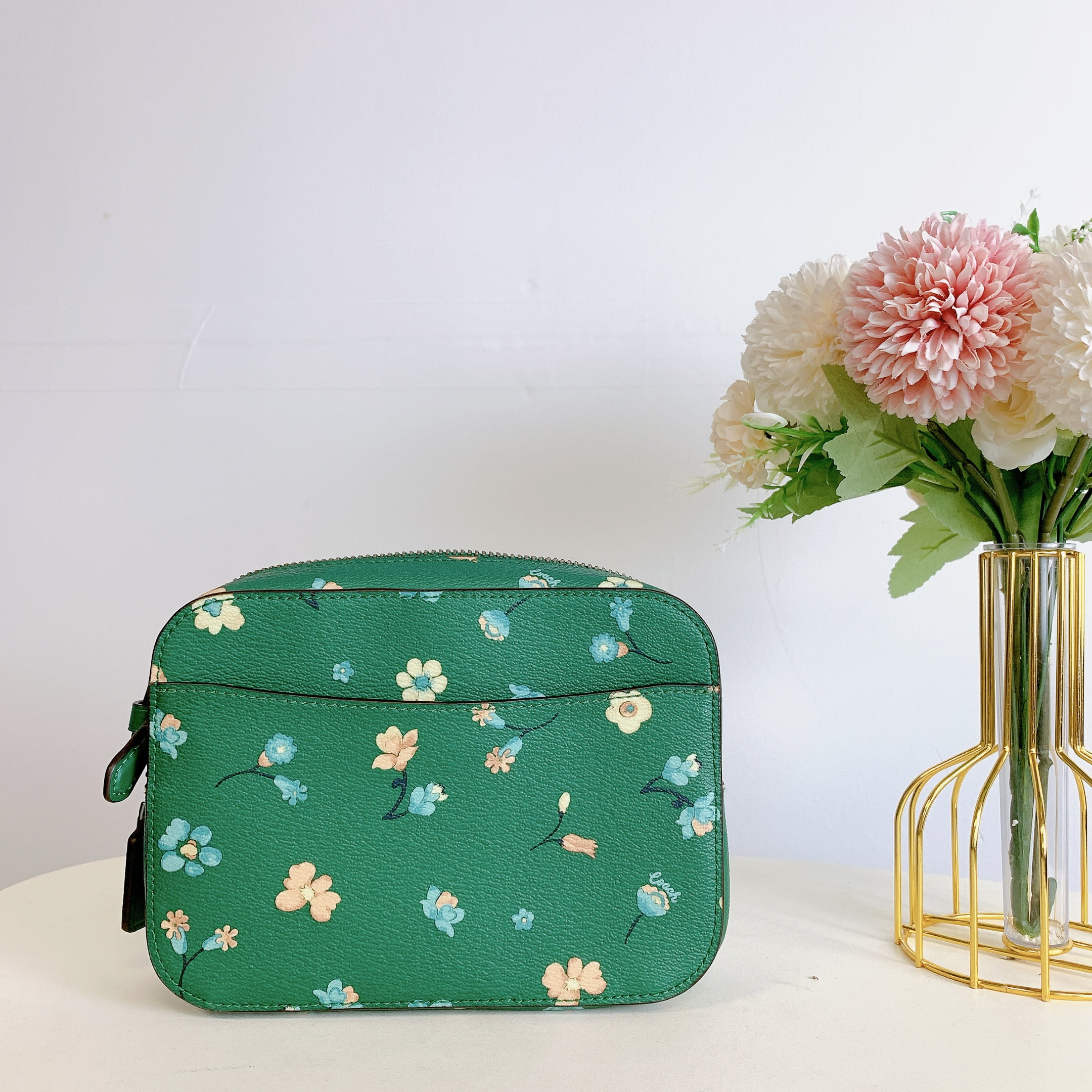 Coach floral makeup bag cheap