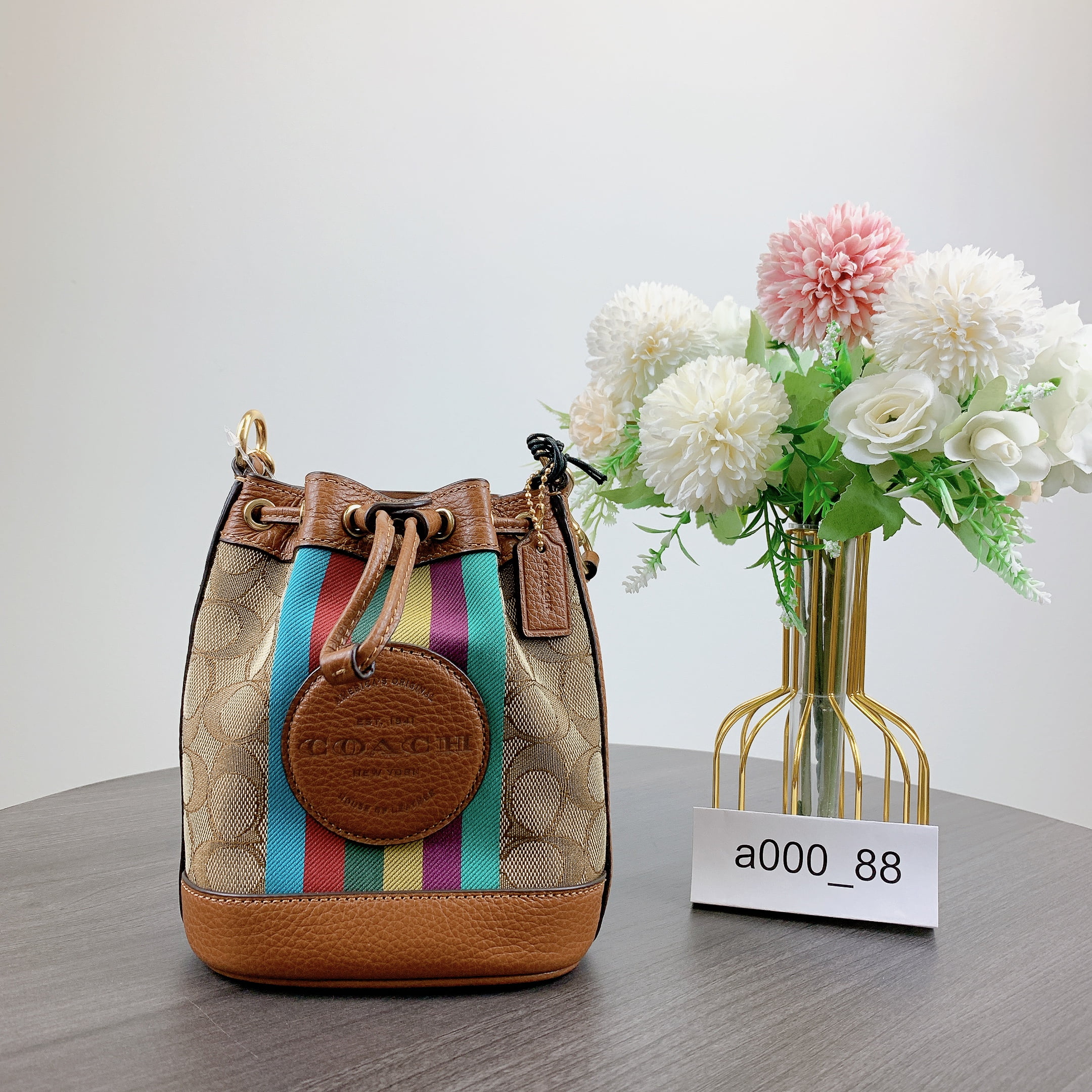 Coach Women's Mini Dempsey Bucket Bag In Signature Jacquard Coach Women's Mini Dempsey Bucket Bag In Signature Jacquard