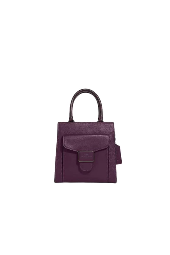 Women's Mini Pepper Pebbled Leather Crossbody Bag (Boysenberry)