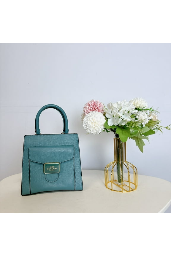 Women's Mini Pepper Pebbled Leather Crossbody Bag (Marine)