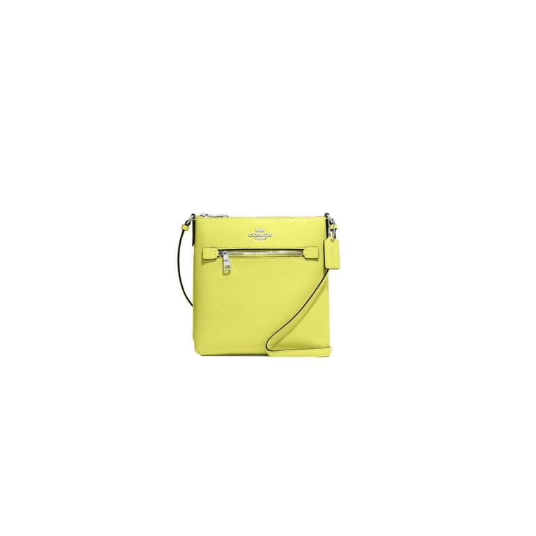 Coach Women's Mini Rowan Top Zip File Crossbody Bag in Crossgrain