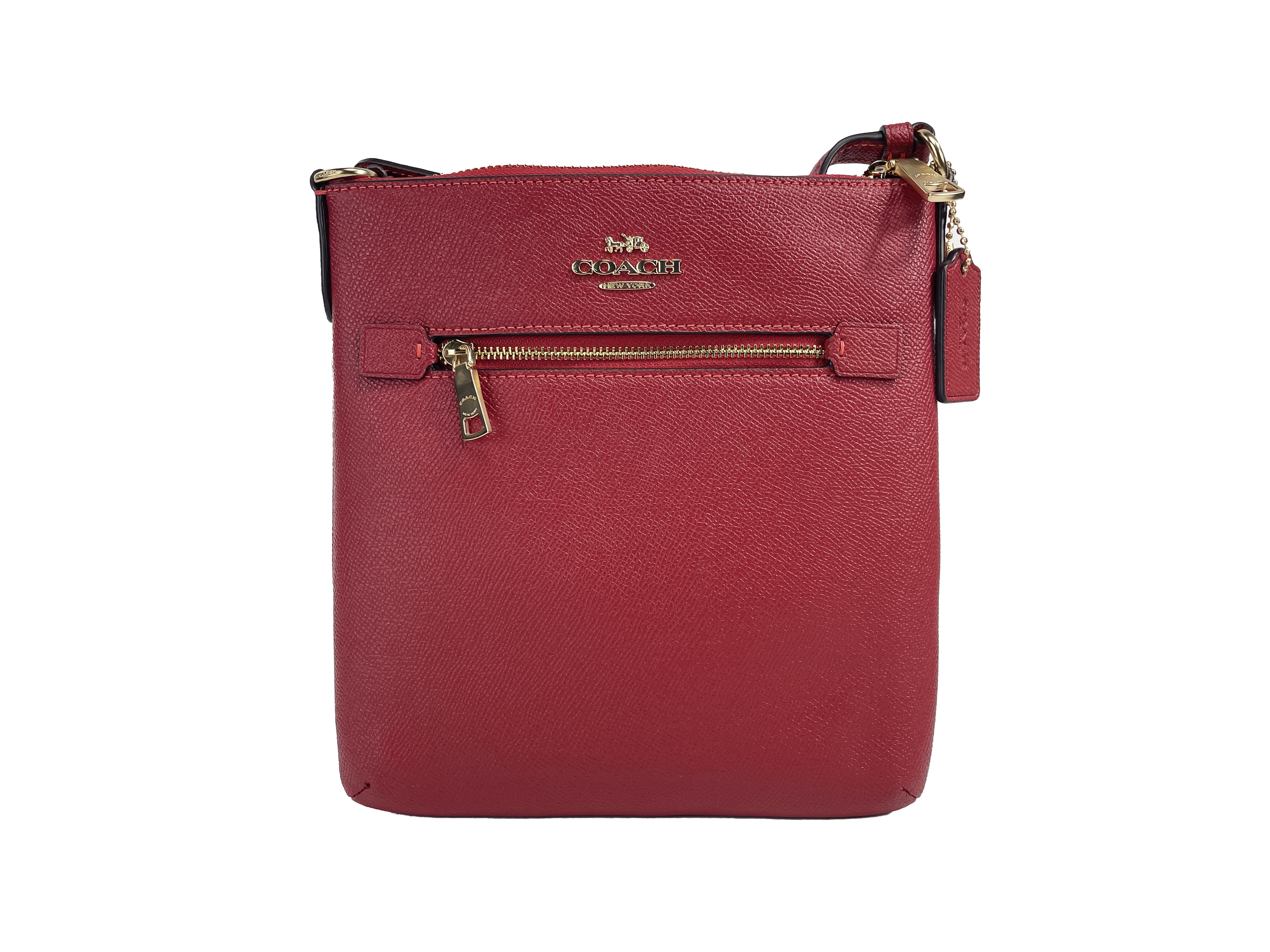Coach (CE871) Rowan Mini Coated Canvas Leather File Bag Coach (CE871) Rowan Mini Coated Canvas Leather File Bag