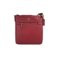 thumbnail image 1 of Coach Women's Mini Rowan Top Zip File Crossbody  Bag in Crossgrain Leather (Red), 1 of 4