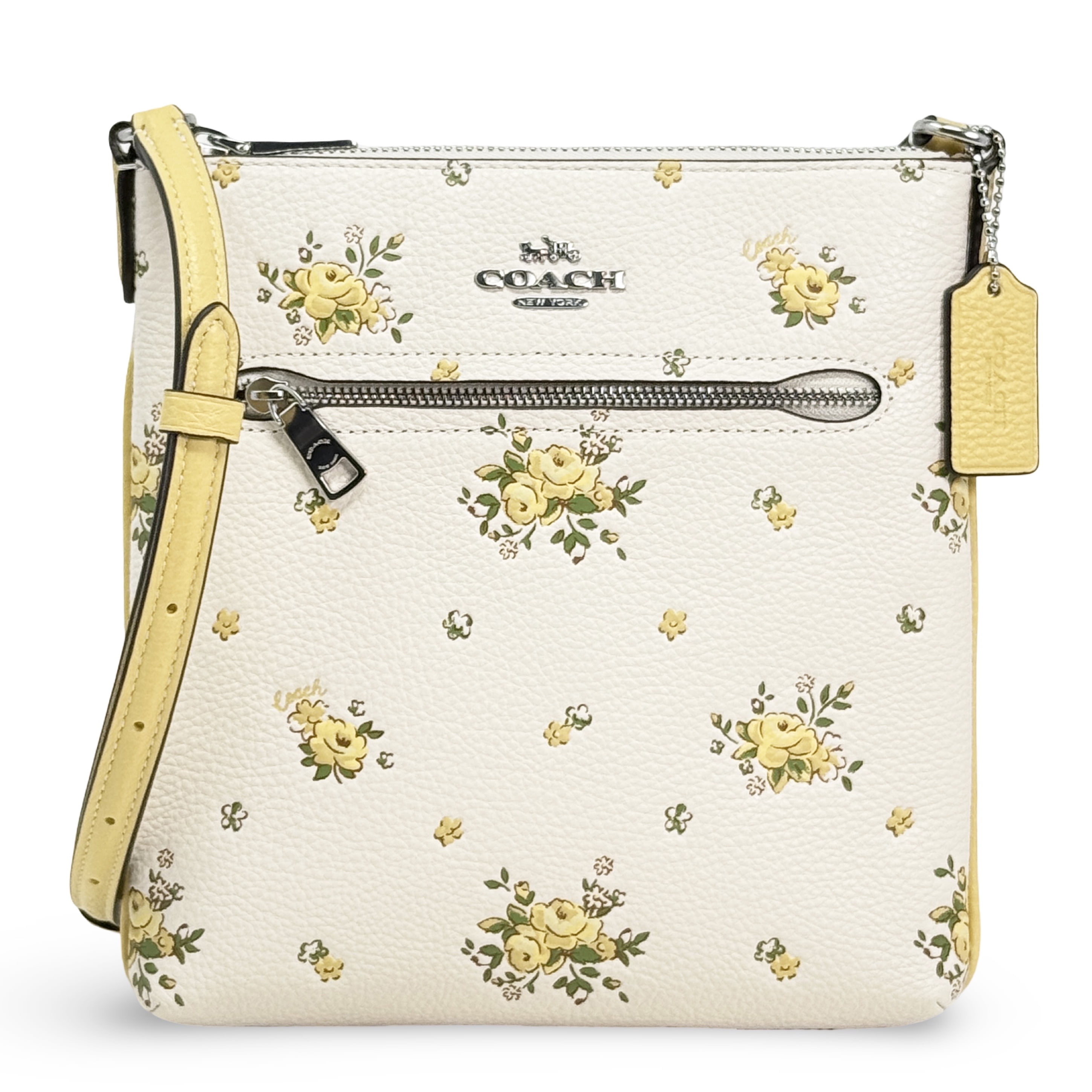 Coach Women's Mini Rowan Top Zip File Crossbody Bag with Floral