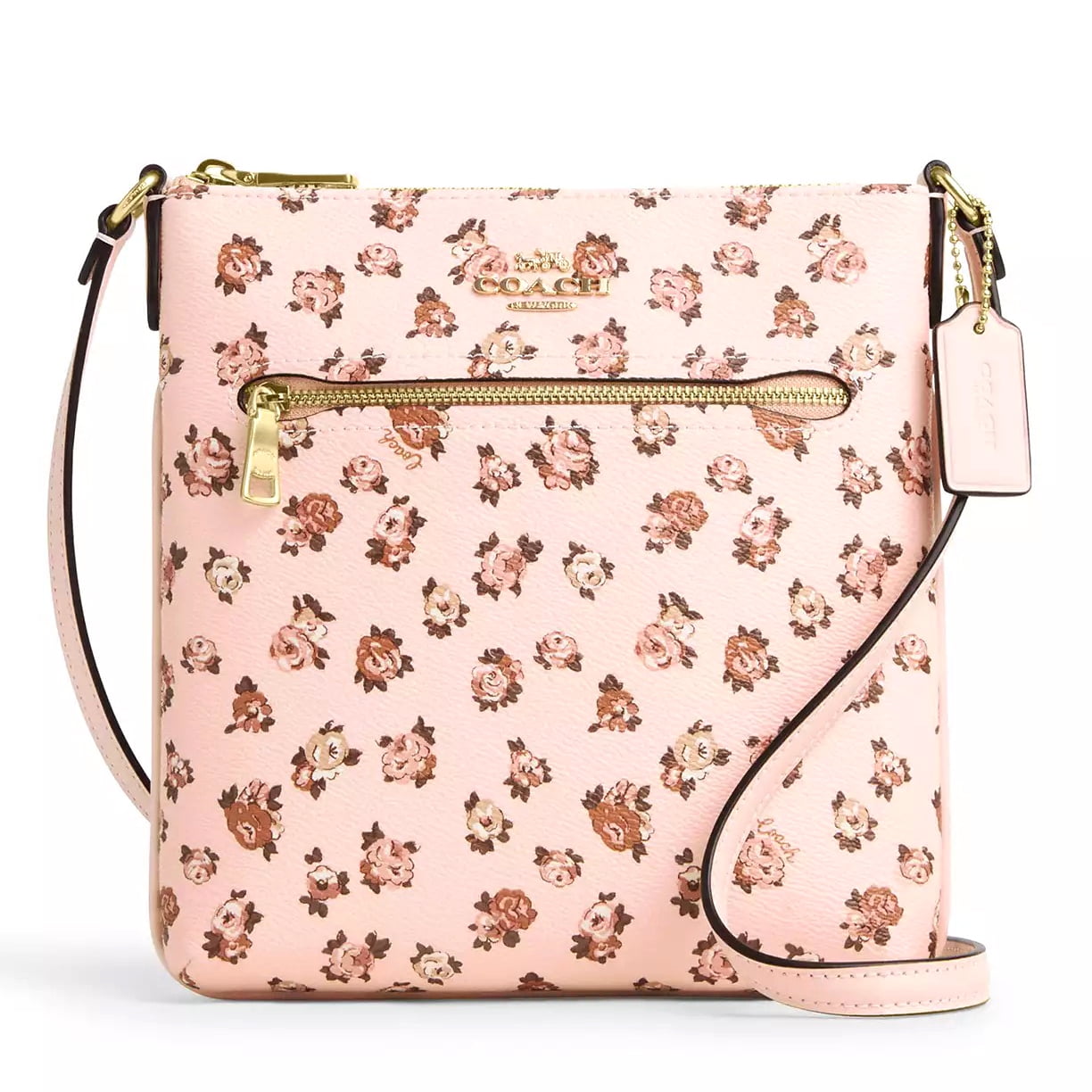 Coach Women's Designer Canvas File Bag with Strap, Multi
